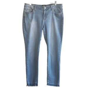 Earl Jean Skinny Ankle Raw Hem Jeans